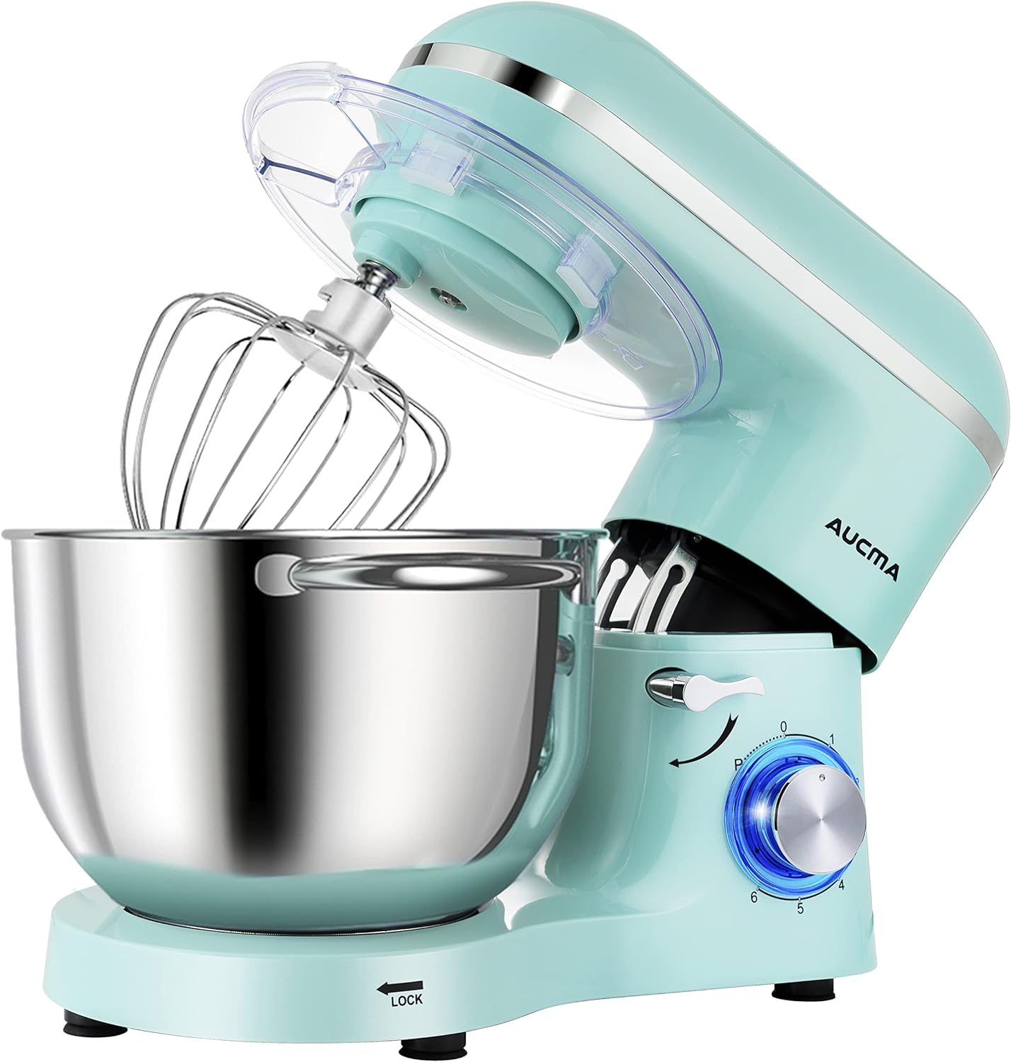 Aucma Stand Mixer.6.5-QT 660W 6-Speed Tilt-Head Food Mixer. Kitchen Electric Mixer with Dough Hook. Wire Whip & Beater (6.5QT. Black)