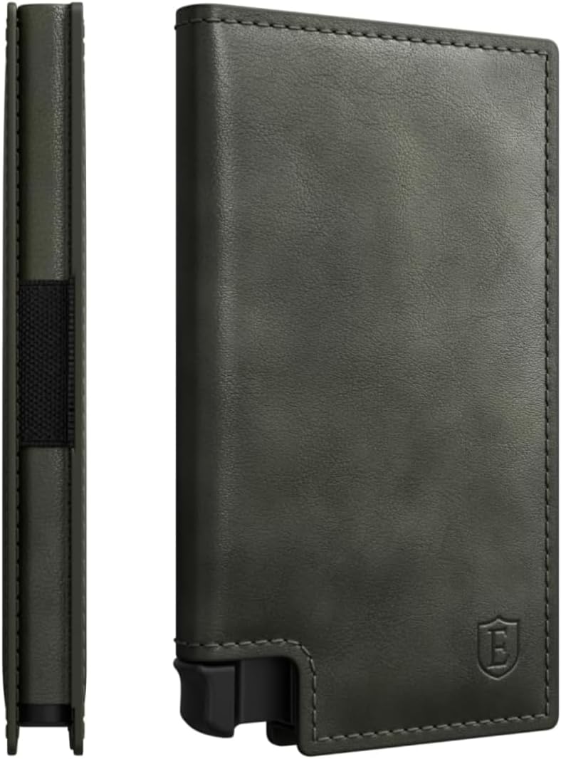 Ekster Parliament Men's Wallet | RFID Blocking Leather Minimalist Wallet | Slim Wallet for Men - Designed for Quick Card Access with Push Button