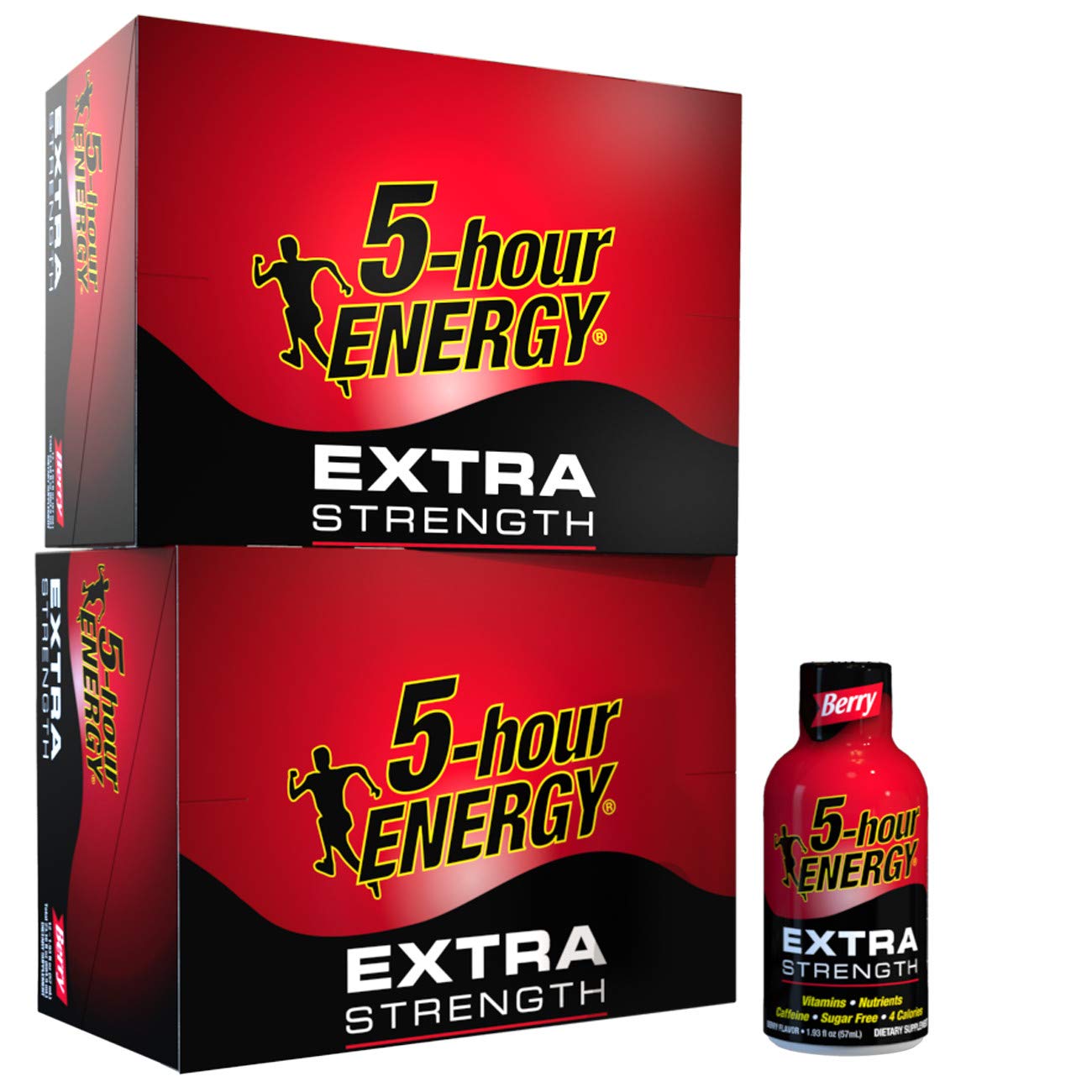 5-hour ENERGY Extra Strength Energy Shot. Hawaiian Breeze Flavor (1.93 oz. - 24 Count) Zero Calories & Sugar-Free 230 mg Caffeinated Energy Shot. Amino Acids & B Vitamins. Dietary Supplements