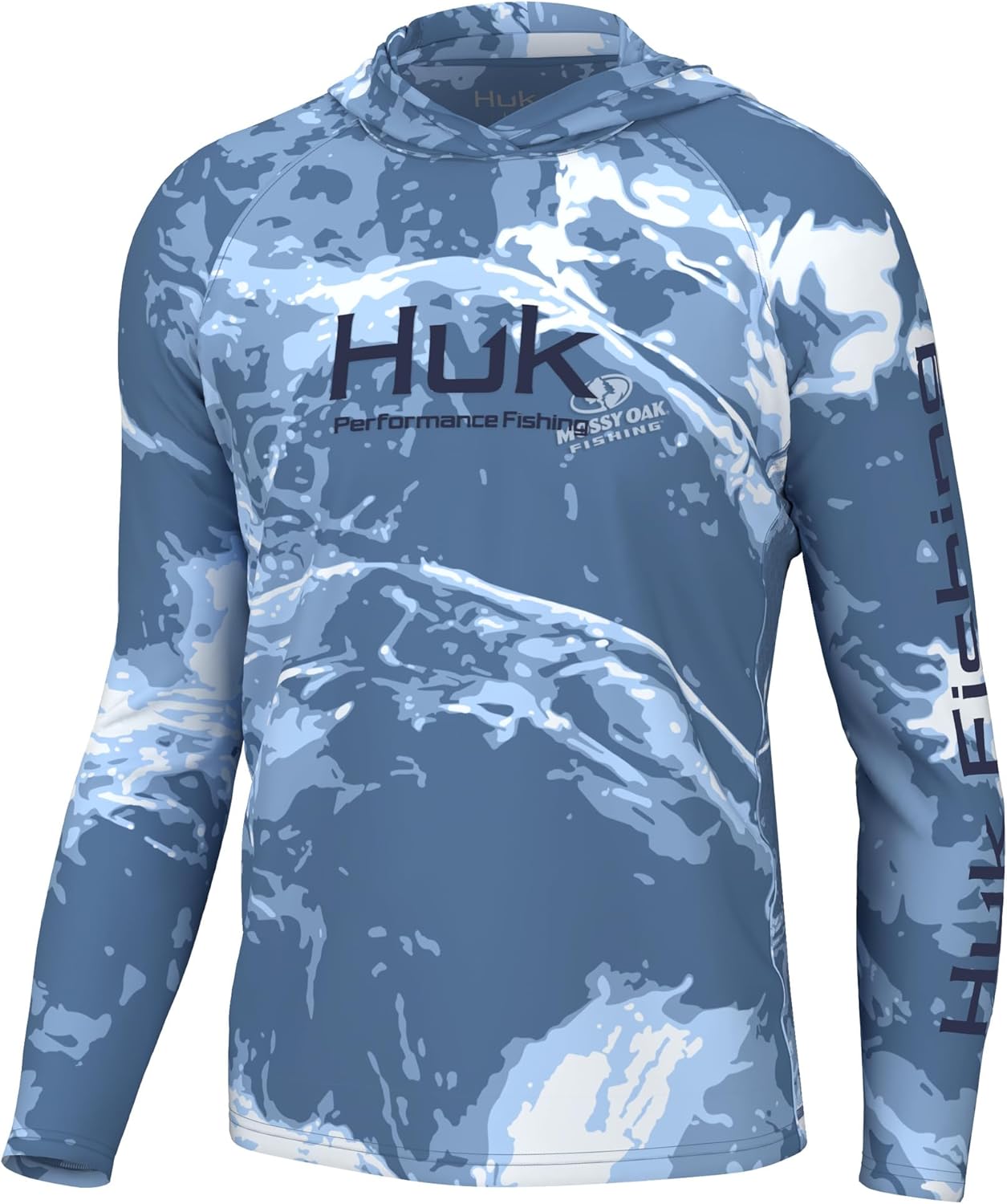 HUK Men's Pursuit Pattern Crew Sleeve. Performance Shirt
