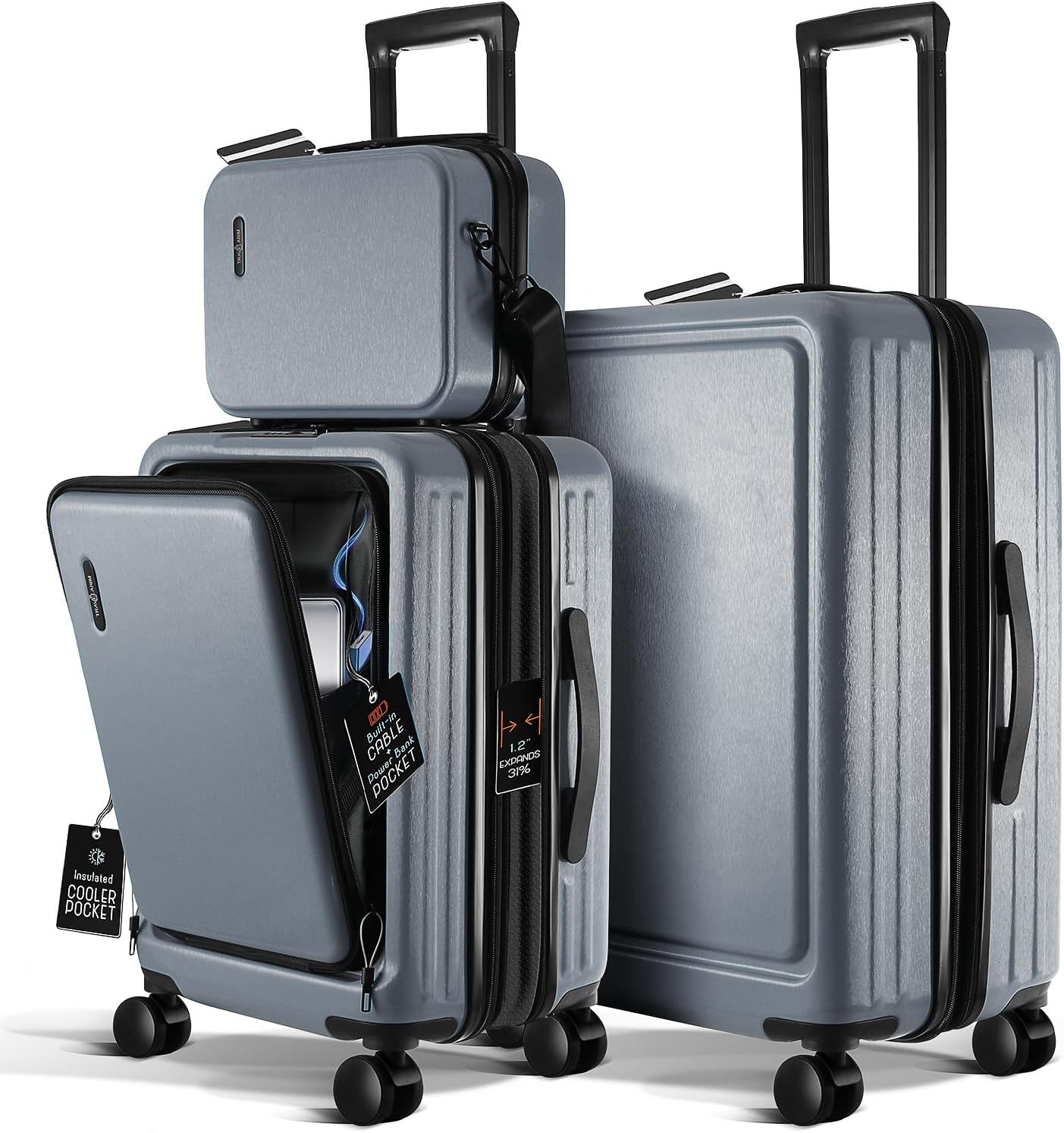 22 Inch Carry On Luggage 22x14x9 Airline Approved. Carry On Suitcase with Wheels. Hard-shell Carry-on Luggage. Durable Luggage Carry-On. Teal Small Suitcase with Cosmetic Case