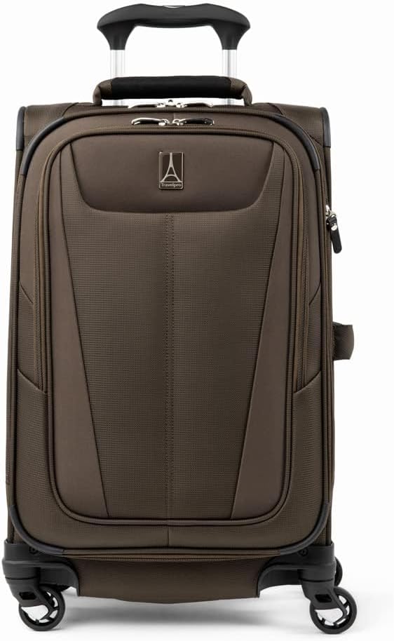 Travelpro Maxlite 5 Softside Expandable Carry on Luggage with 4 Spinner Wheels. Lightweight Suitcase. Men and Women. Ensign Blue. Carry On 21-Inch