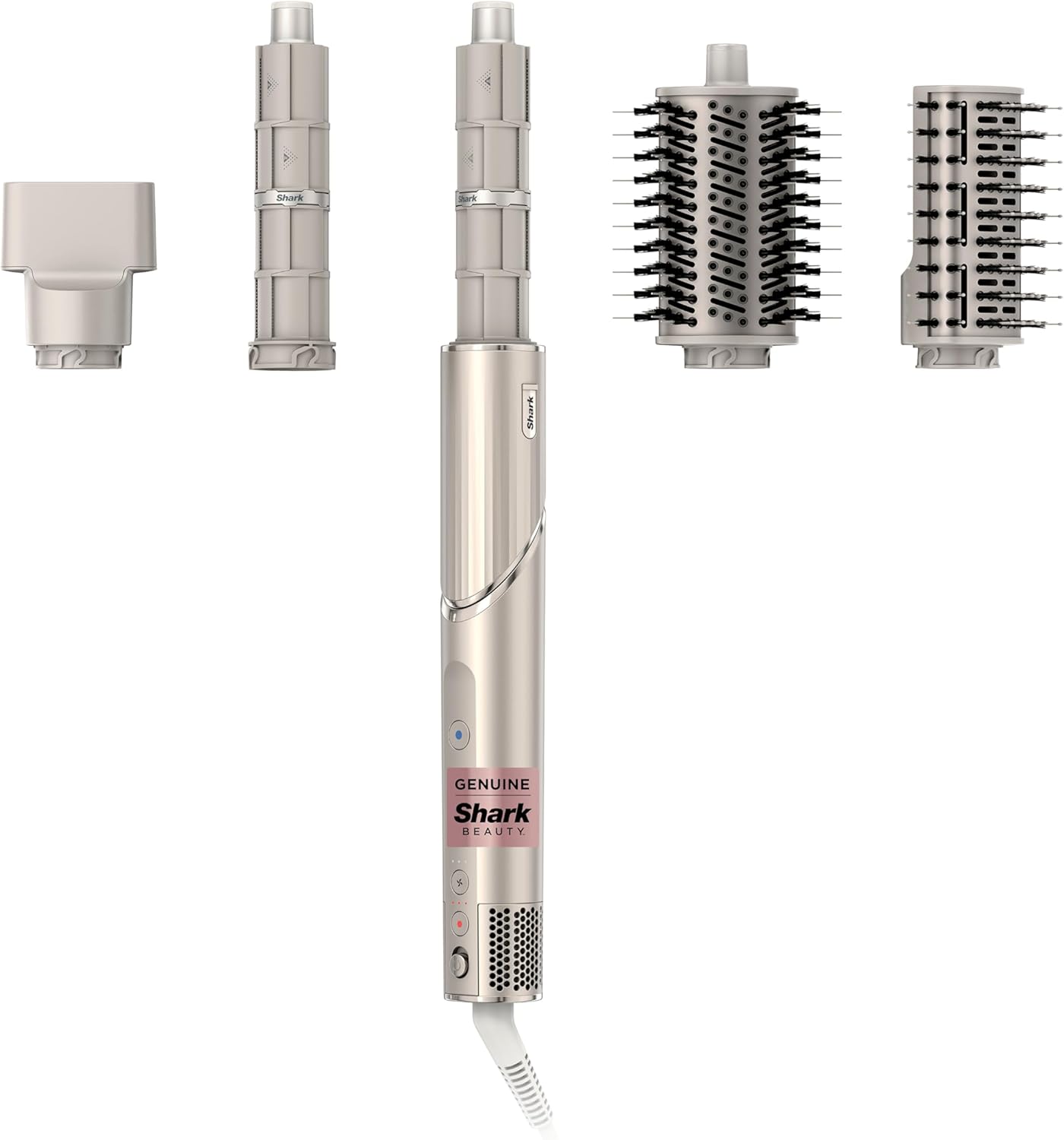 Shark HD430 FlexStyle Air Styling & Drying System. Powerful Hair Dryer Brush & Multi-Styler with Auto-Wrap Curlers. Paddle Brush. Oval Brush. Concentrator Attachment. Stone