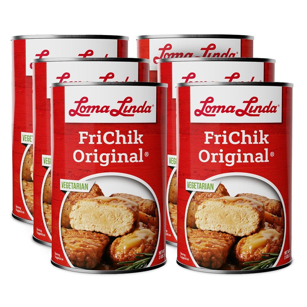 Vegetarian Chicken Plant Based Alternative - Loma Linda Frichik Original Meatless Protein. High Protein Meat Substitute. Chicken Replacement. Non-GMO. Versatile Cooking Ingredient. 12.5 oz Cans (Pack of 12)