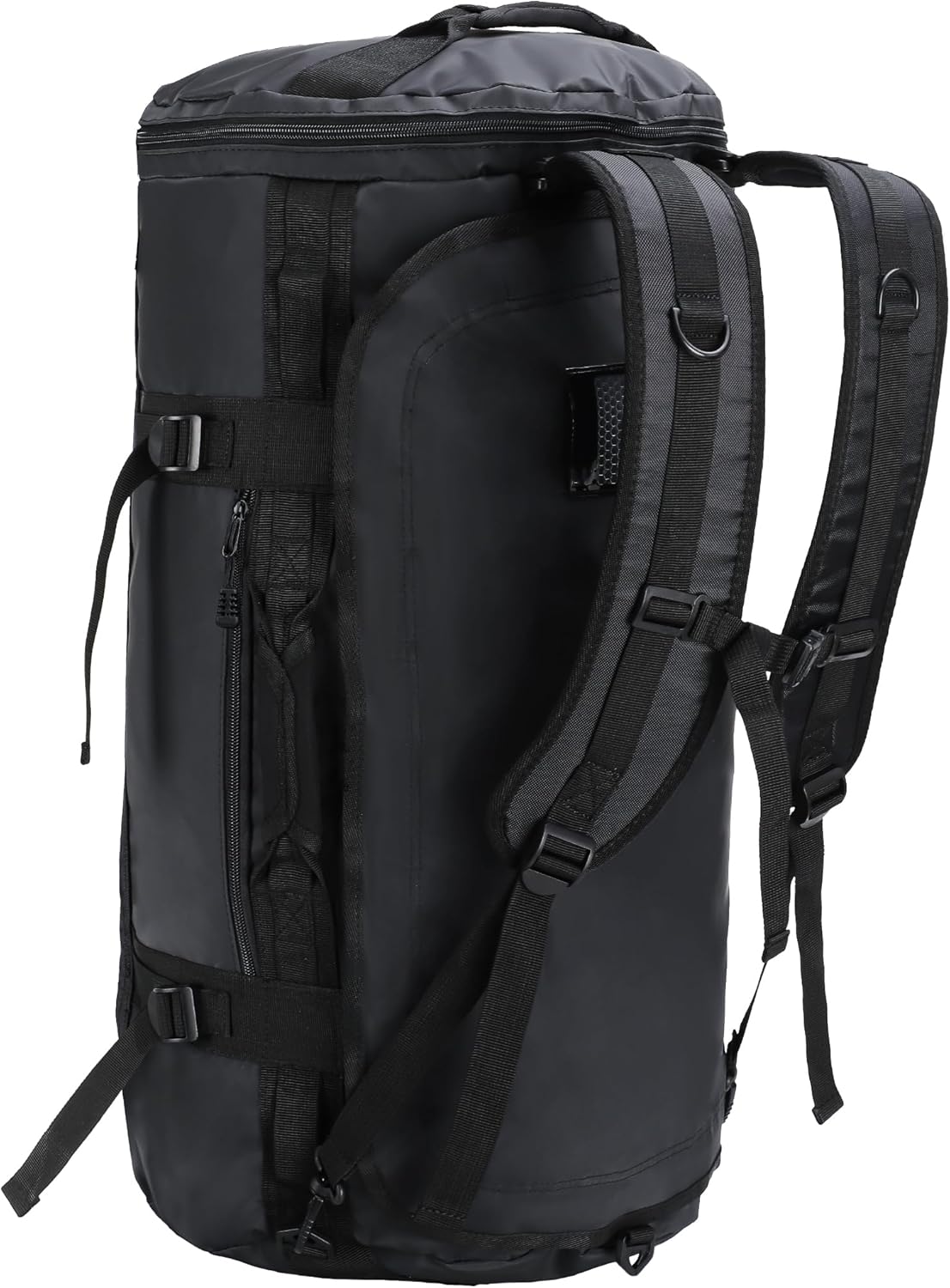 MIER Large Duffel Backpack Sports Gym Bag with Shoe Compartment. Heavy Duty and Water Resistant. Black. 60L