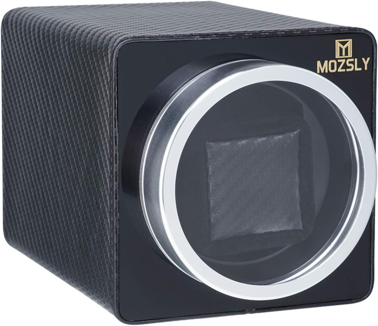 MOZSLY Watch Winder for Single Automatic Watches with Quiet Motor 12 Rotation Mode Setting Leather