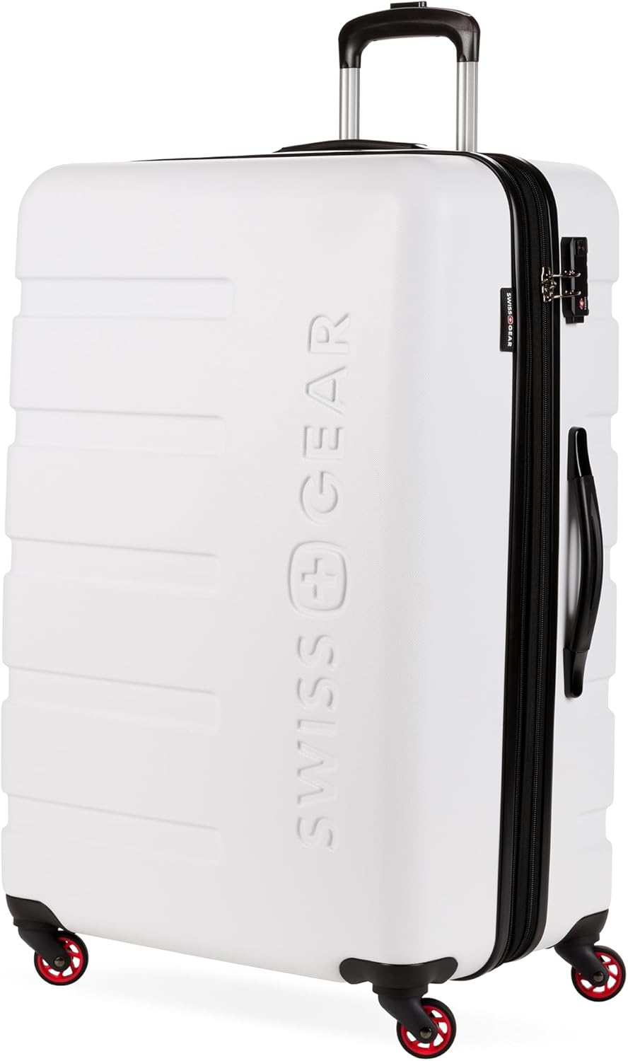 SwissGear 7366 Hardside Expandable Luggage with Spinner Wheels. Black. Checked-Large 27-Inch