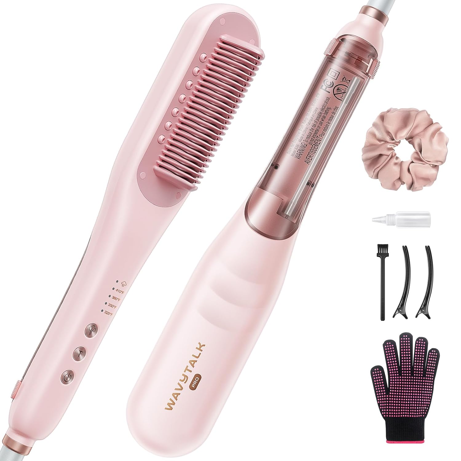 Wavytalk Pro Steam Hair Straightener Brush. Steamline Pro 3 in 1 Straightening Brush. Steam Reduces Damage. Nourishes Hair. and Expedites Straightening