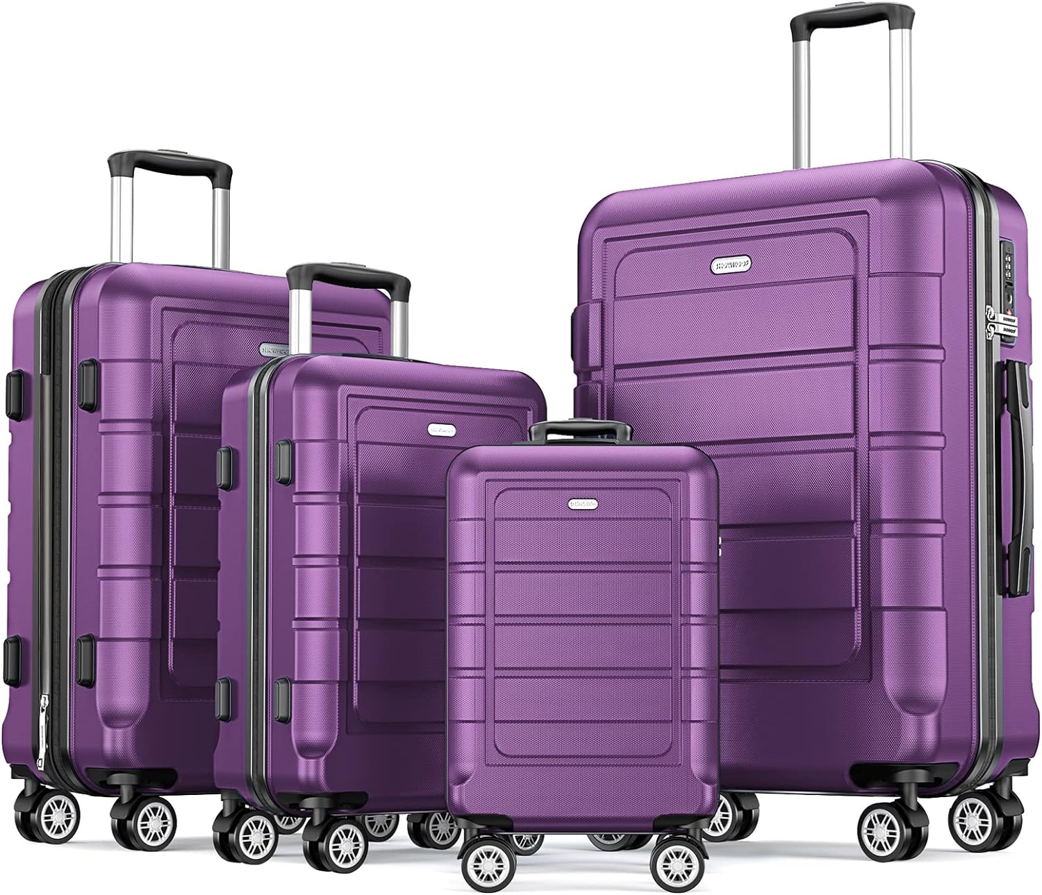 SHOWKOO Luggage Sets Expandable PC+ABS Durable Suitcase Double Wheels TSA Lock Mint Green