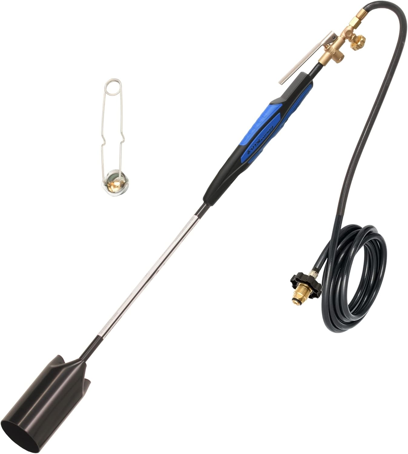Flame King Propane Torch Kit Heavy Duty Weed Burner. 500.000 BTU with Flint Striker. with 10-ft Hose Regulator Assembly