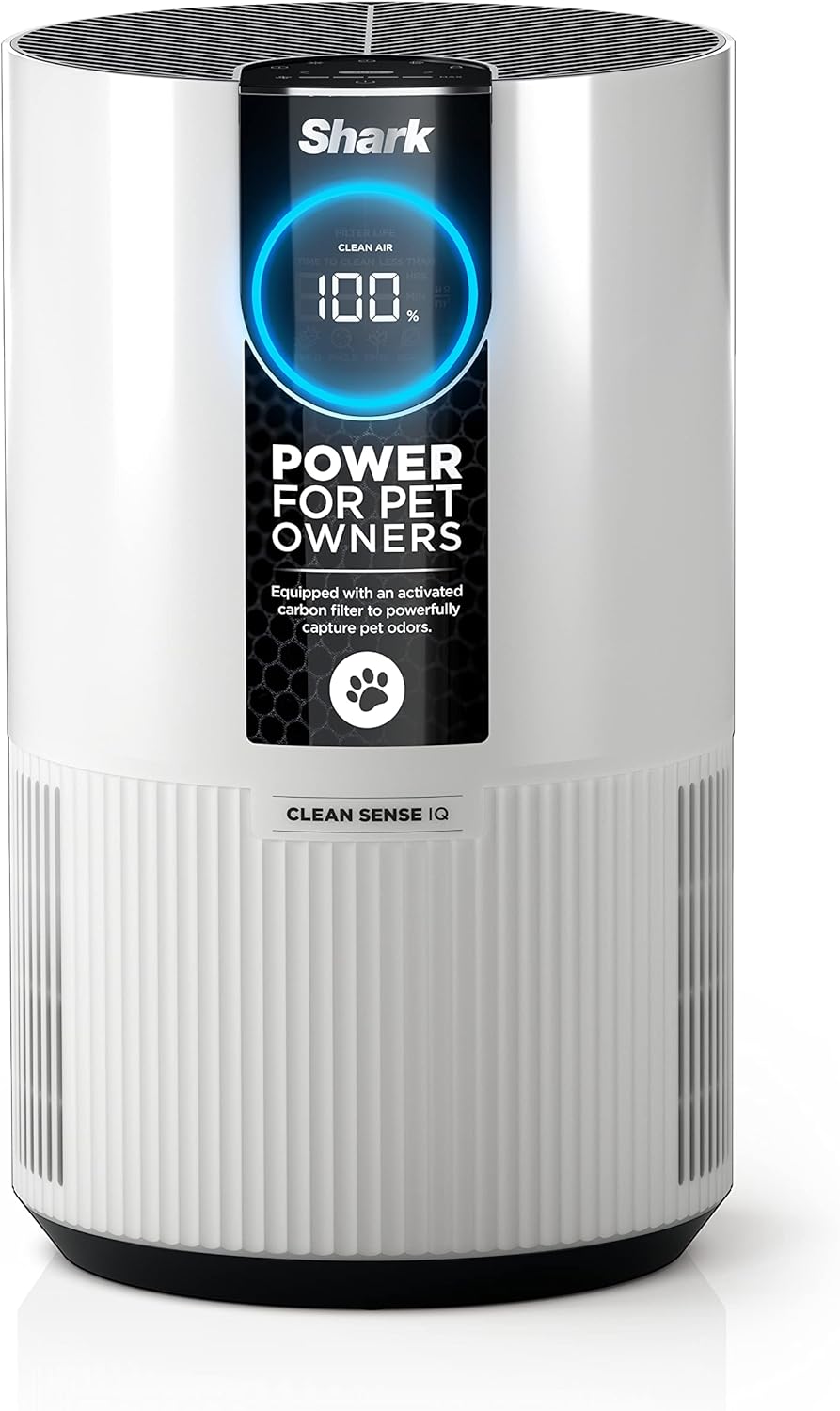 Shark Air Purifier for Home Large Room. Clean Sense Technology. HEPA Air Filter. 1000 Sq Ft. Kitchen. Filters Smoke. Captures 99.98% of Particles. Pet Dander. Pollutants. Dust. Allergens. HP201