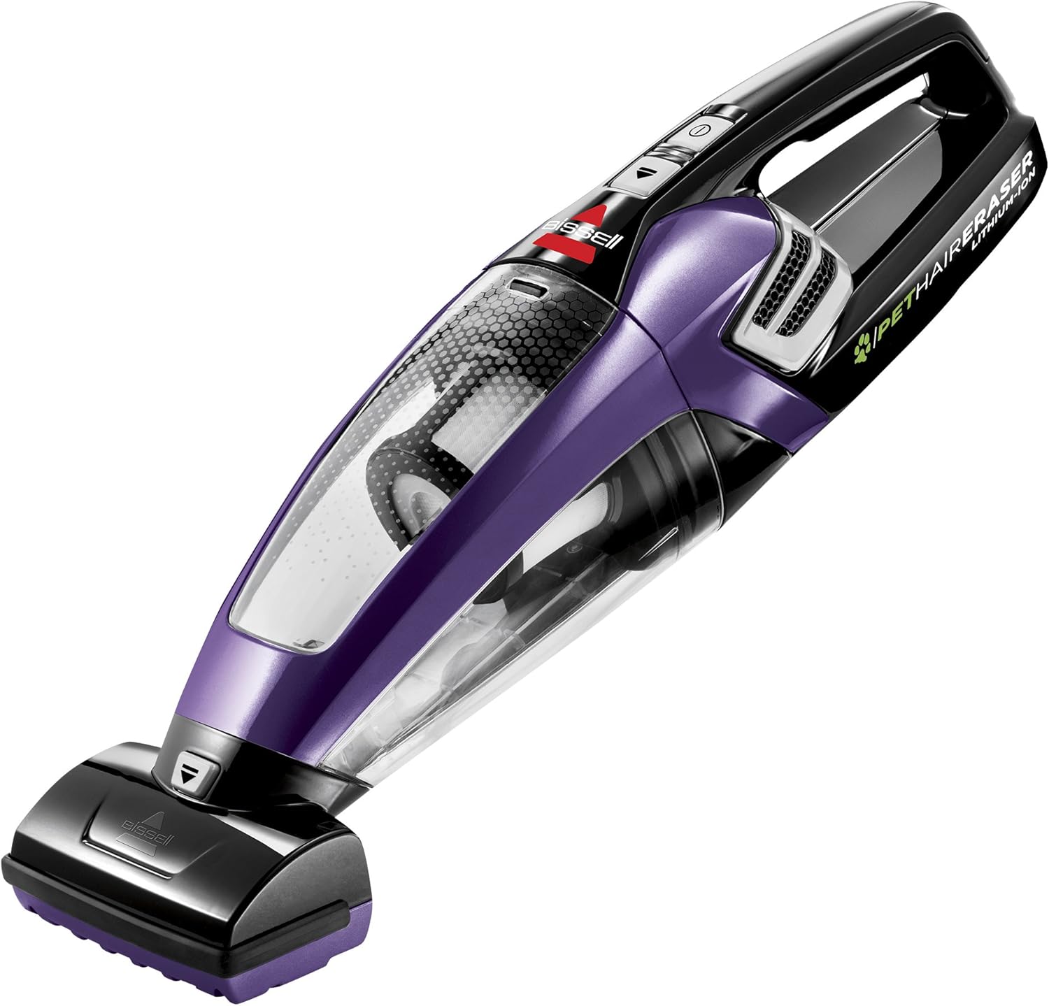 BISSELL Pet Hair Eraser Cordless Hand Vacuum. Lithium Ion. Home. Auto. and Pet Vacuum. Easy-Empty Dirt Bin. Upholstery Tool. Brush Tool. and Crevice Tool Included. 2390A