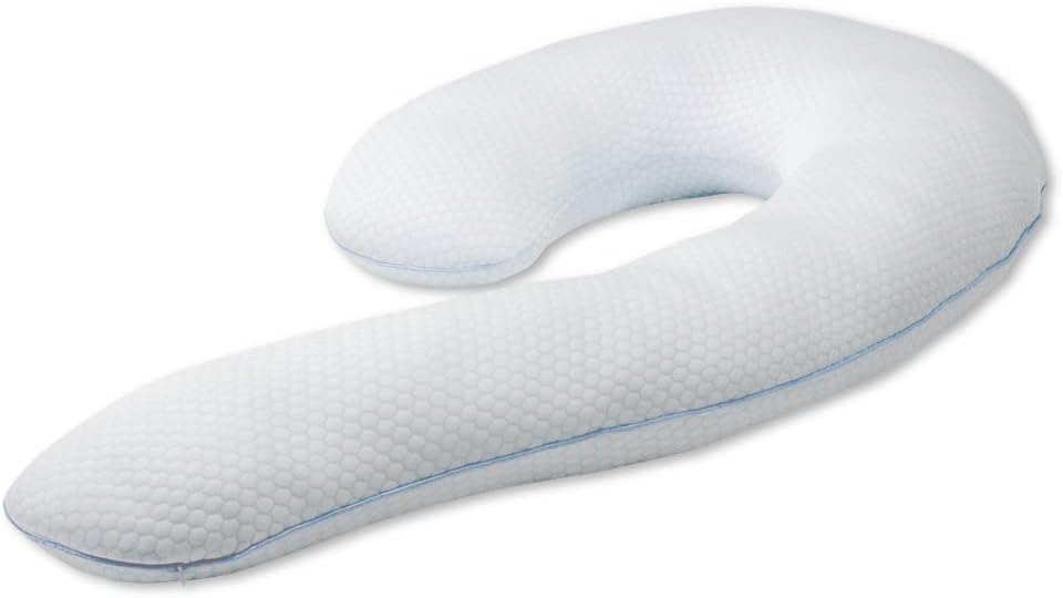 Contour Swan Original Body Pillow | Cozy. Huggable Pillow for Back. Hip. Knee. and Leg Relief | Total Comfort and Support for Side Sleepers | As Seen on TV