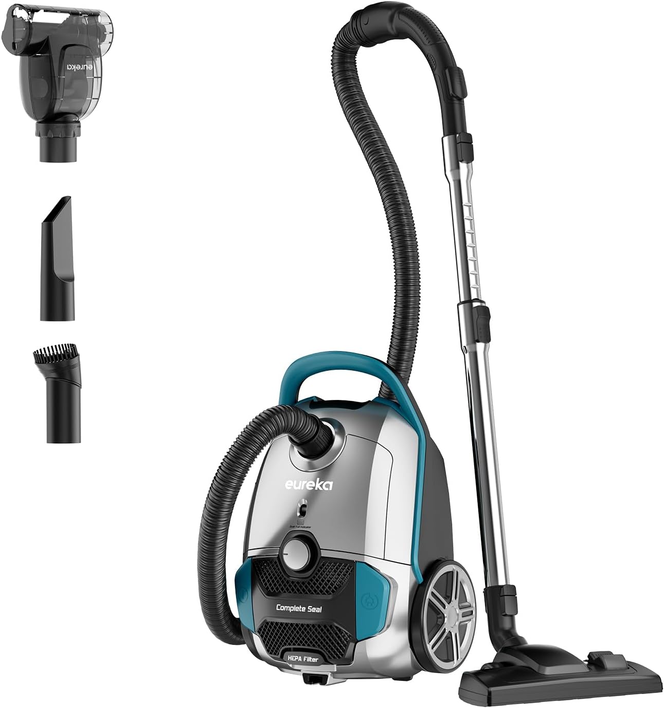 Eureka 3670M Canister Cleaner. Lightweight Powerful Vacuum for Carpets and Hard floors. w/ 5bags.Yellow