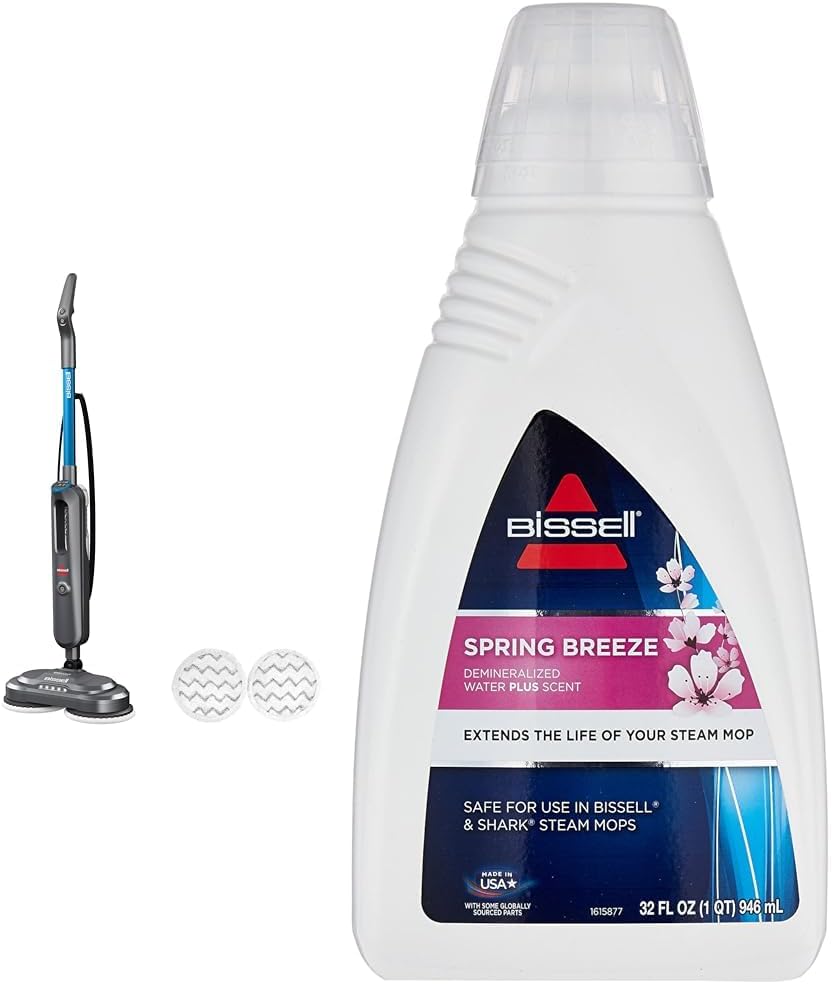BISSELL SpinWave SmartSteam Scrubbing Steam Mop with Rotating Mop Pads