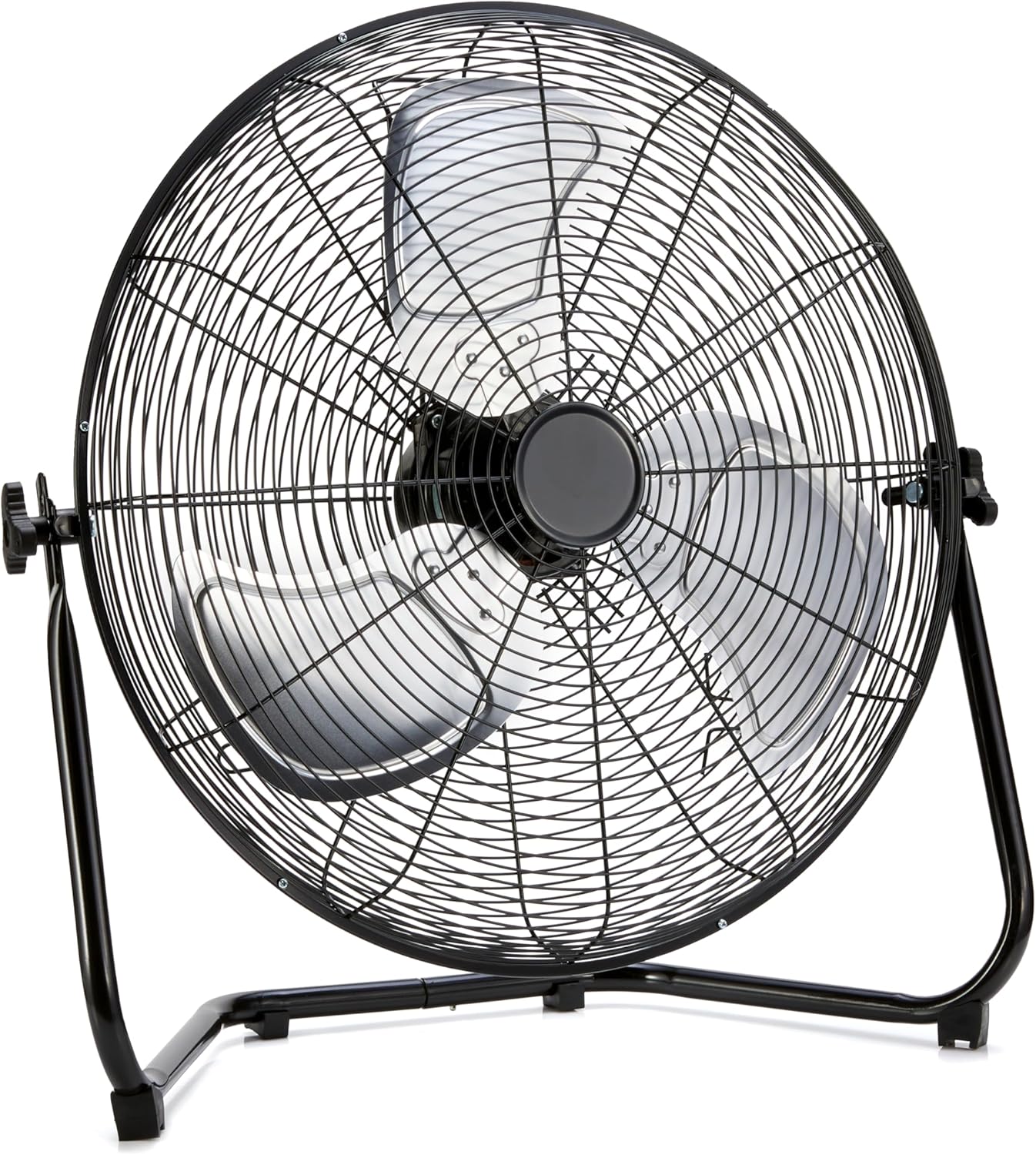Amazon Basics 20" High Velocity Industrial Fan. Floor Fan. with 3 Speeds. Tilt Head. ETL-Listed Safety Compliance. Metal Housing/Blades. Ideal for Industrial/Commercial Space/Garage/Gym. 125W. Black