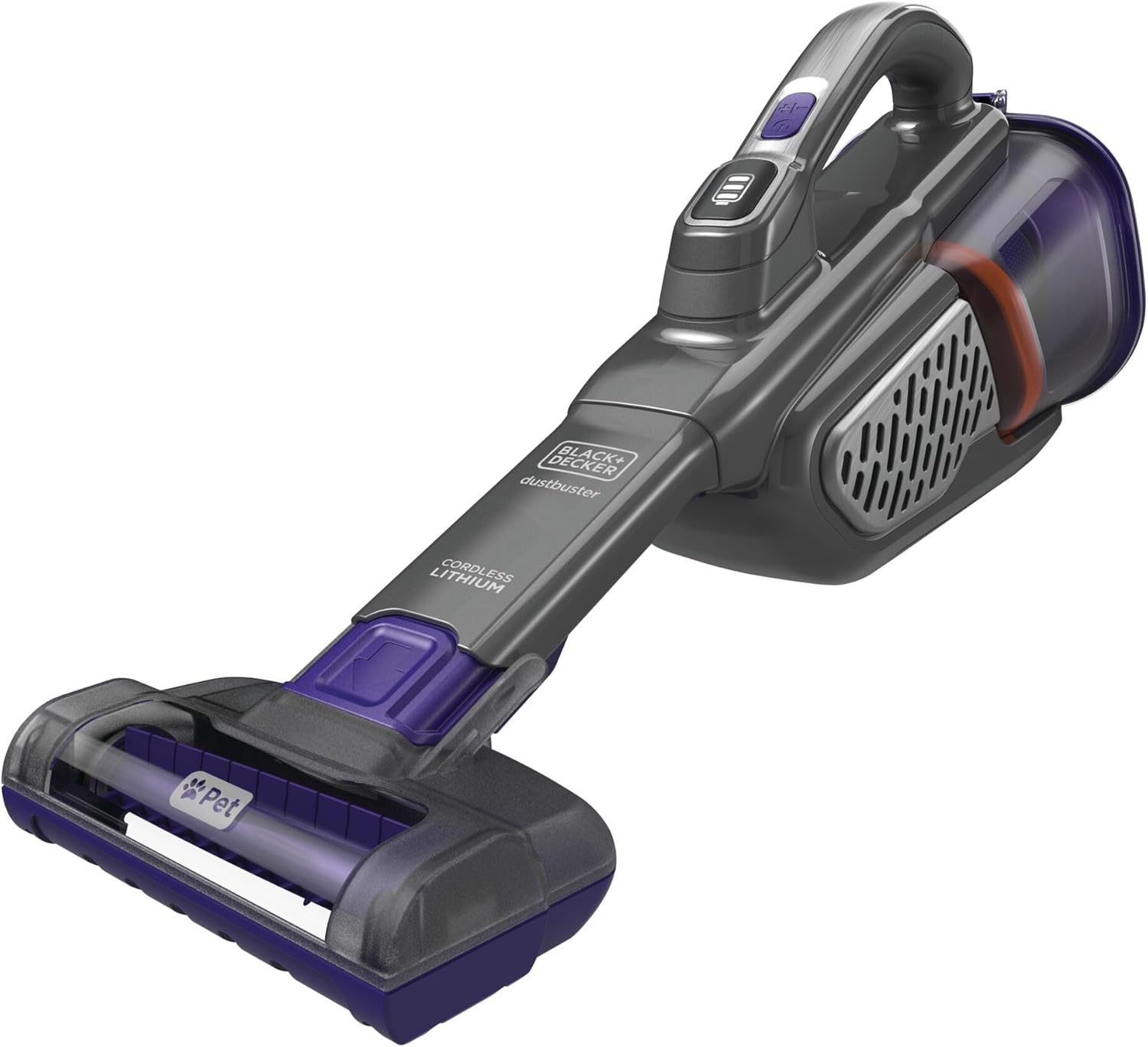 BLACK+DECKER dust buster Handheld Vacuum Cordless Rechargeable Mini Vacuum Cleaner for Home Pet Hair and Car Portable furbuster AdvancedClean+ (HHVK515JP07)