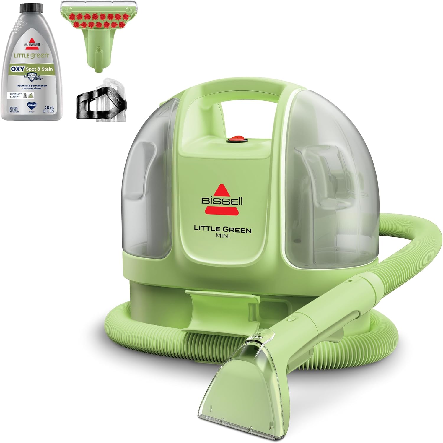 BISSELL Little Green Mini Portable Carpet and Upholstery Deep Cleaner. Car/Auto Detailer. with HydroRinse Self-Cleaning Tool and 4" Tough Stain Tool. Limited Edition Color Lake. 4075F