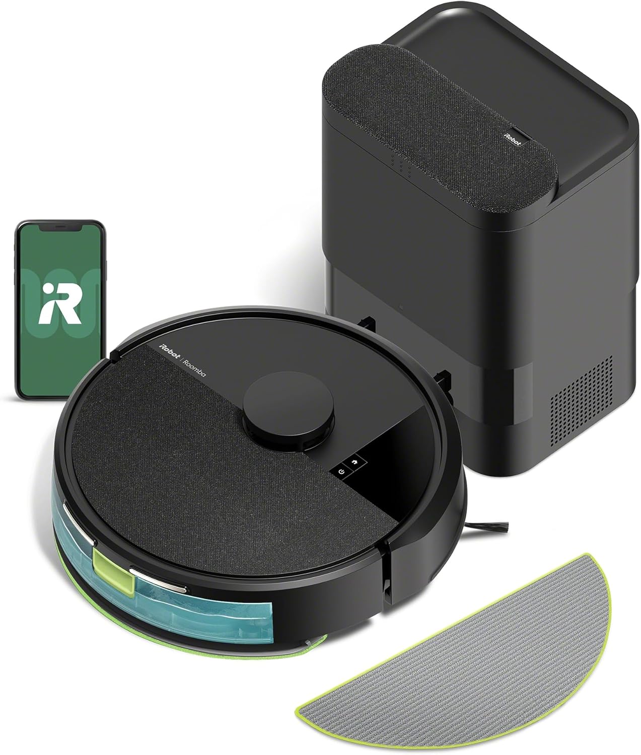 iRobot Roomba 104 Robot Vacuum & Mop - Self-Empties for 75 Days (Over 10 Weeks). Strong Power-Lifting Suction. Vacuums All Floors. Mops Hard Floors. LiDAR Smart Navigation Mapping. Cleans in Neat Rows
