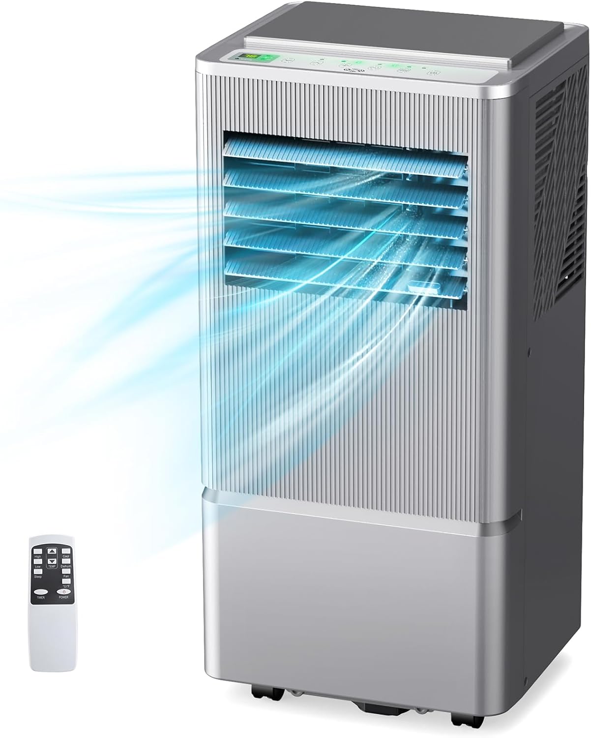 Air Choice Portable Air Conditioner. 10000 BTU Air Conditioner Portable for Room Up to 450 Sq.Ft. Remote Control. 24H Timer. Dehumidifier & Fan Modes. 3-in-1 AC Unit with Window Kit for Home Office