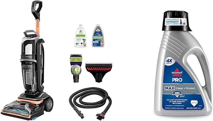 BISSELL Revolution HydroSteam Pet Carpet Cleaner. Upright Deep Cleaner. HydroSteam Technology. 2-in-1 Pet Upholstery Tool & Formulas Included. 3432