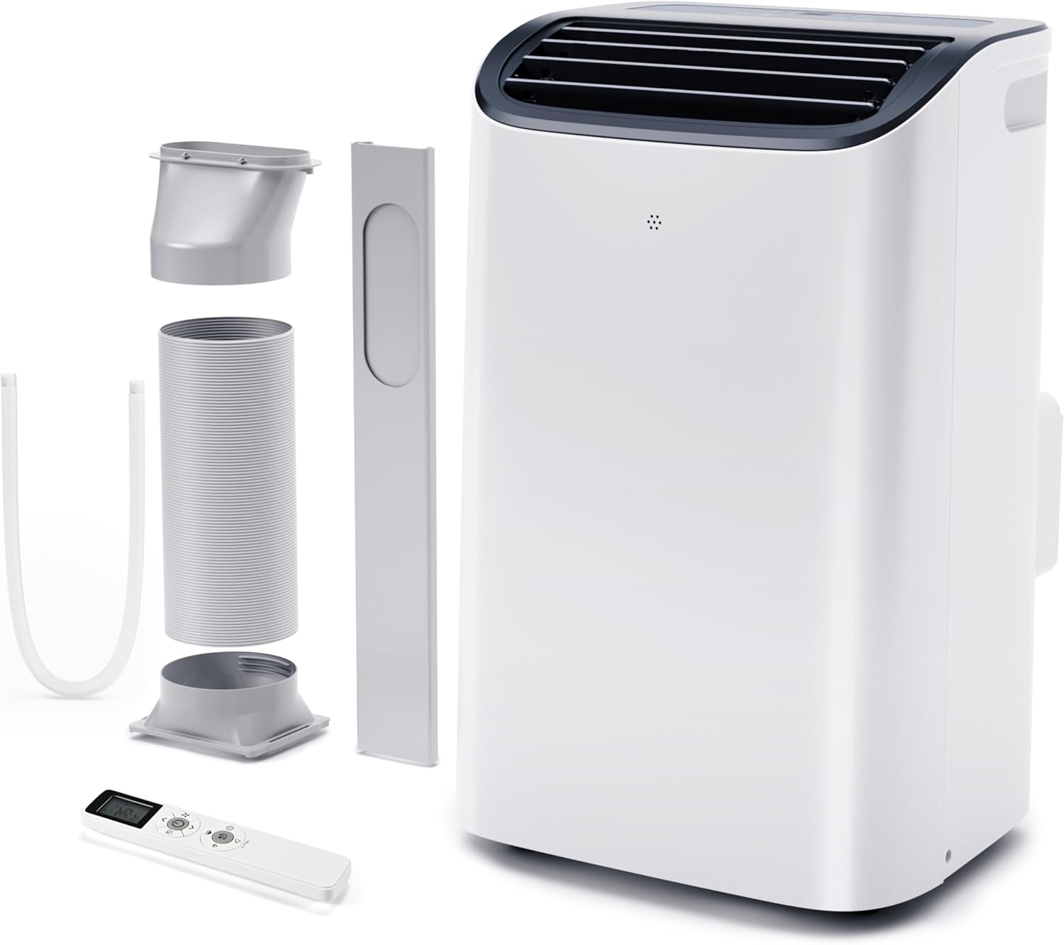 EUHOMY 8.000 BTU Portable Air Conditioners. 4-in-1 Portable AC Unit Up to 350 Sq.Ft. 4 Modes Quiet Air Conditioner with Remote Control. Cool. Fan. Dehumidifier. 24H Timer. Bedroom. Office. Apartments