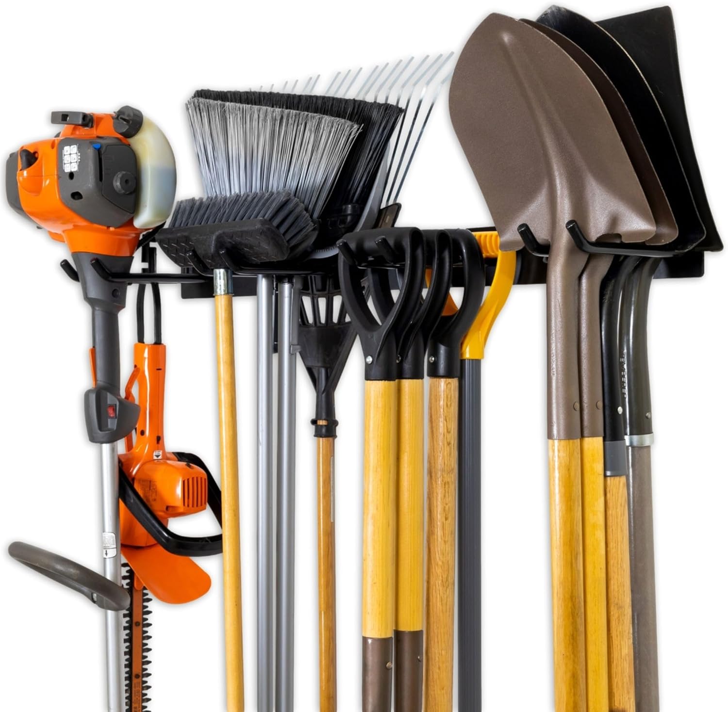 StoreYourBoard Bedrock Tool Garage Tool Organizer Wall Mount. Garage Organization and Storage. Shovel & Rake Hangers Garden Yard Tool Rack. Industrial Steel Holds 250 Pounds