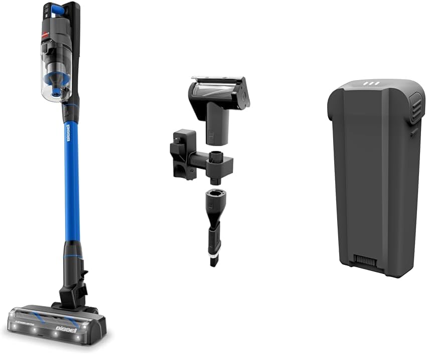 Bissell PowerClean FurGuard 280W Self-Standing Cordless Vacuum w/Self-Cleaning Brush Roll. Strong Suction. Removeable Battery. Wall Mount. Upholstery Tool & Bright Headlights