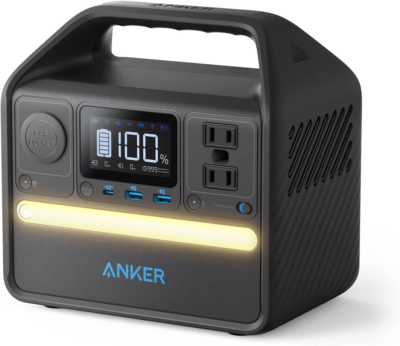 Anker 521 Portable Power Station Upgraded with LiFePO4 Battery. 256Wh 6-Port PowerHouse. 300W (Peak 600W) Solar Generator (Solar Panel Optional). 2 AC Outlets. 60W USB-C PD Output. Outdoor Generator