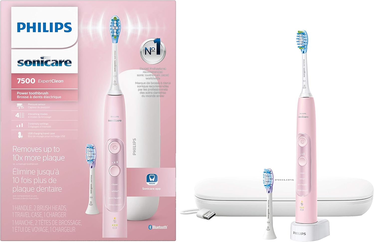Philips Sonicare ExpertClean 7500 Black. Rechargeable Electric Power Toothbrush. HX9690/05