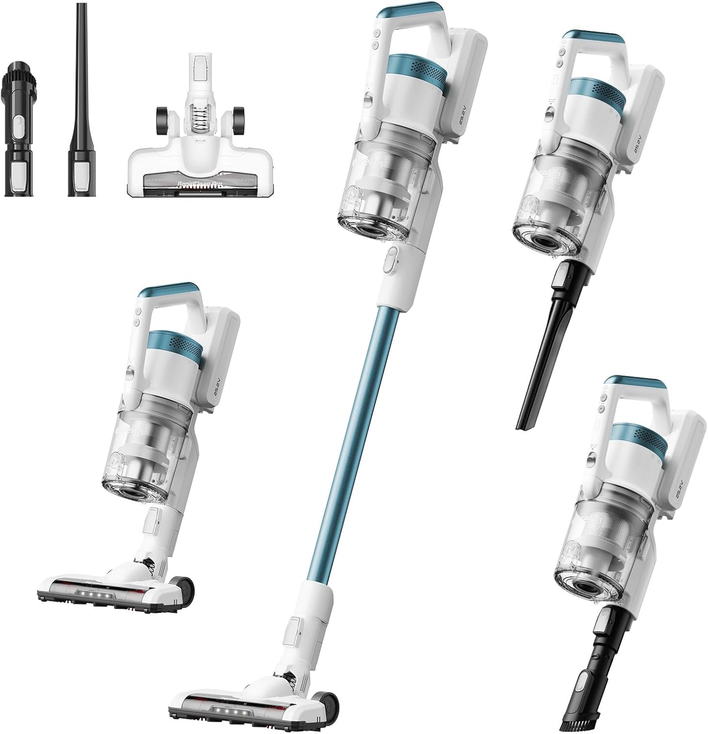 Eureka RapidClean Pro NEC280TL Cordless Stick Vacuum Cleaner – Lightweight 5.3 lbs. 40-Min Runtime. LED Headlights. 3 Power Modes. Ideal for Pet Hair. Hard Floors & Carpets