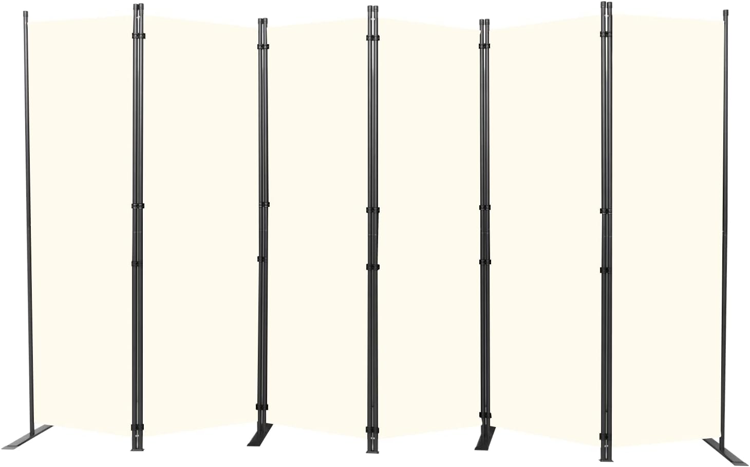 Room Divider 6FT Portable Room Dividers and Folding Privacy Screens. 88'' W Fabric Divider for Room Separation. 4 Panel Partition Room Dividers Freestanding Wall Divider Screen for Dorm Studio Office