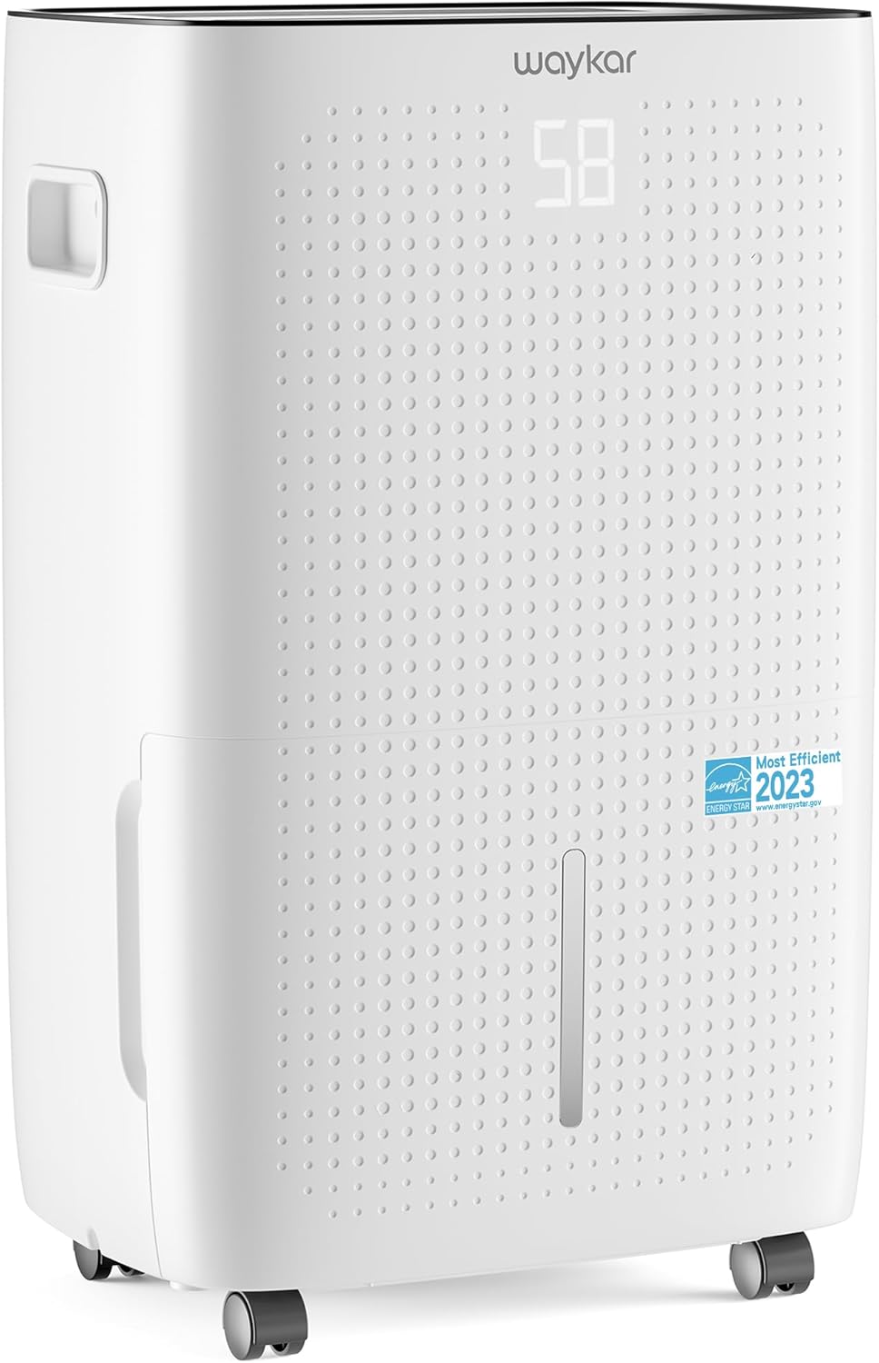 Waykar 80 Pints Energy Star Dehumidifier for Spaces up to 5.000 Sq. Ft at Home. in Basements and Large Rooms with Drain Hose and 1.14 Gallons Water Tank (JD025CE-80)