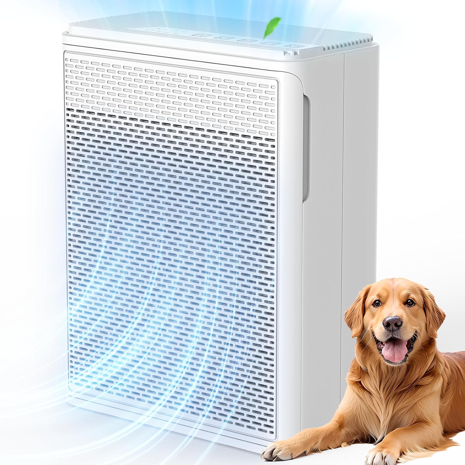 Air Purifiers for Home Pets Covers Up to 1500 Sq Ft.H13 Hepa Filter with Washable Pre-Filter.Pet Hair Dander Smoke Air Cleaner.22 dB Quiet Sleep for Living Room Bedroom Kitchen.P280 (Black)