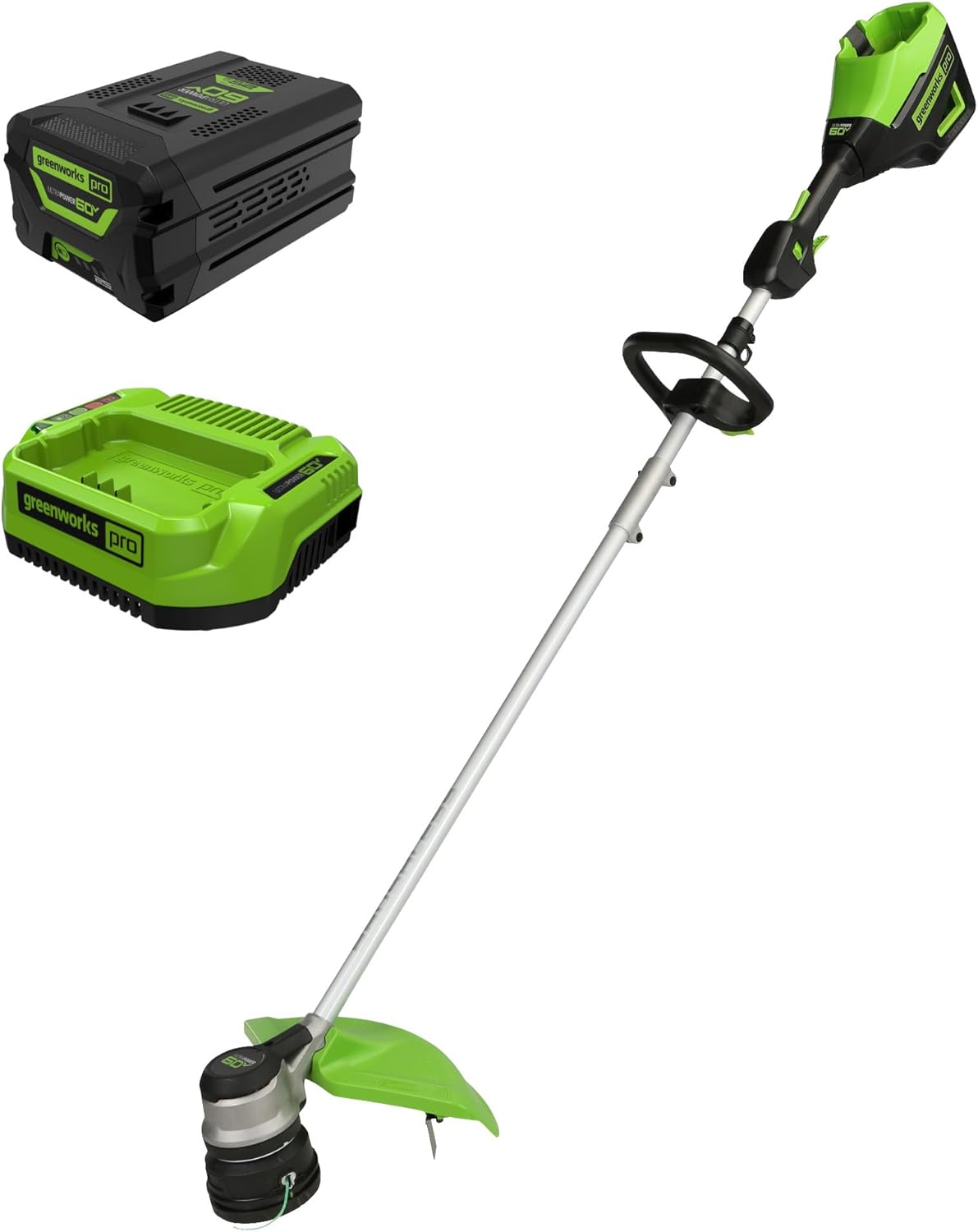 Greenworks 40V Lawn Care Combo Kit. Trimmer & Blower for Edging & Leaf Cleanup. 2.0Ah Battery & Charger (Gas-Free Yard Duo)