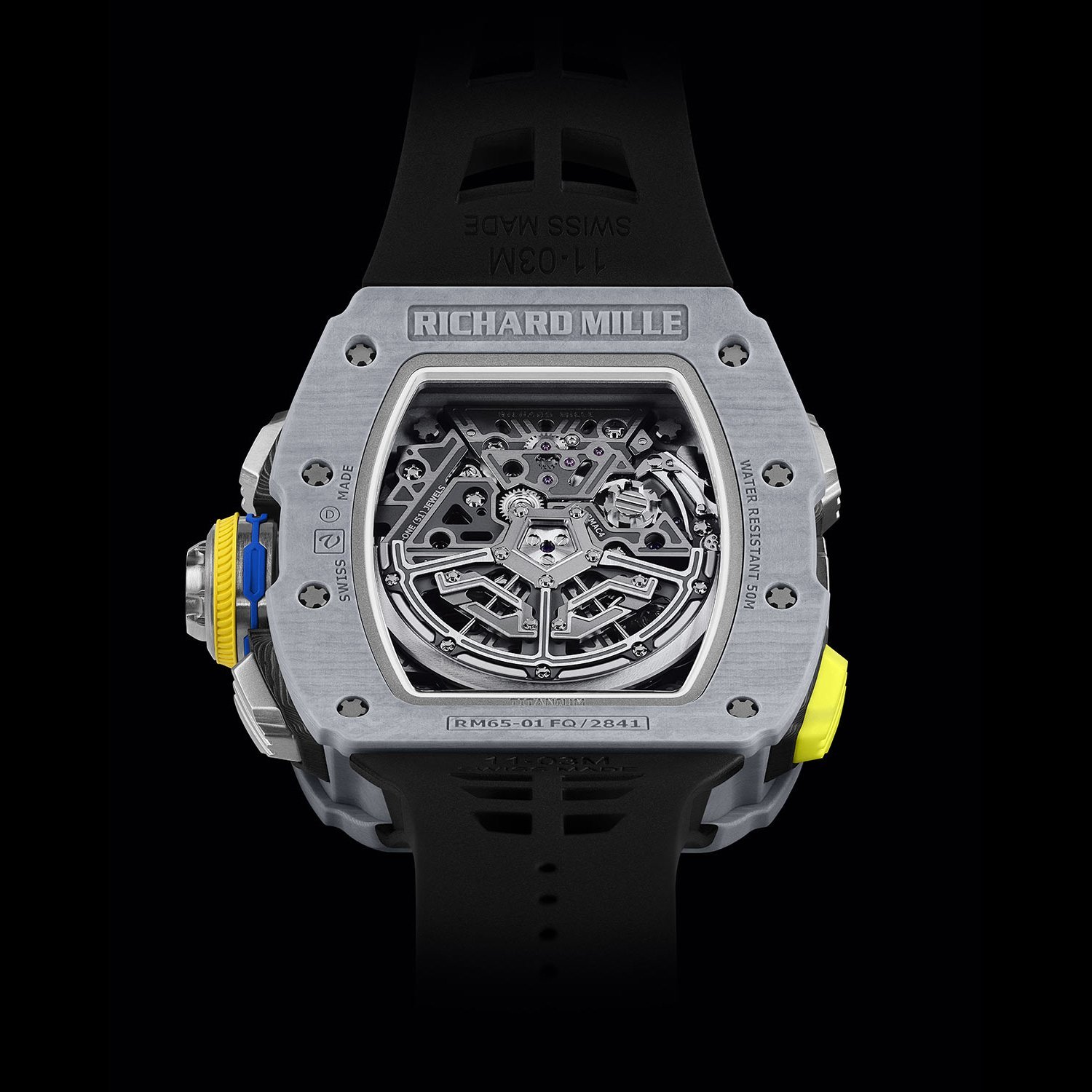 Superclone Richard Mille 65-01 Automatic Split-Seconds Chronograph Pastek Grey Quartz TPT®