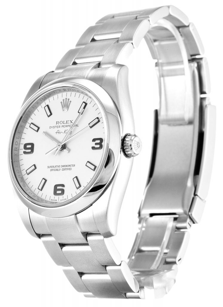Replica Rolex Air-King 34mm White Dial 114200