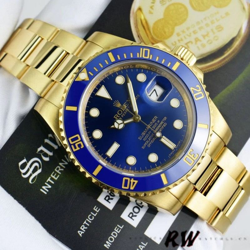Rolex Submariner Date 116618LB Blue Dial 40mm Mens Replica Watch