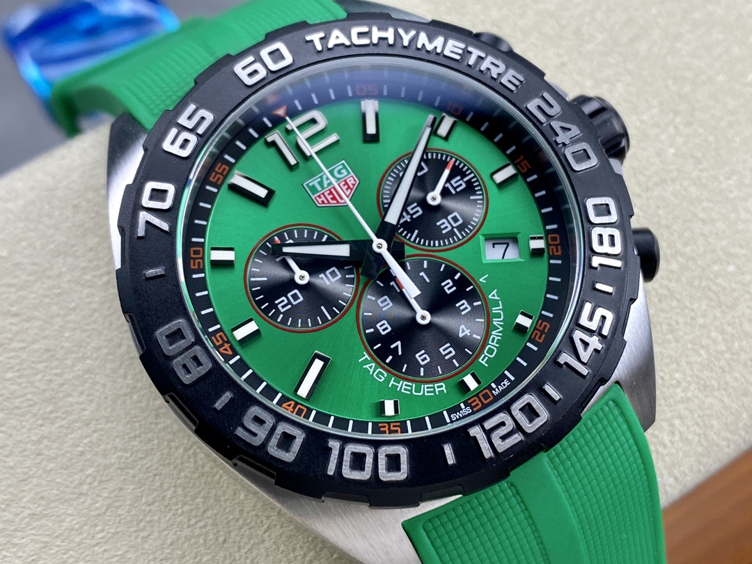 Tag Heuer Formula 1 Chronograph Quartz Green Dial CAZ101AP.FT8056 43MM