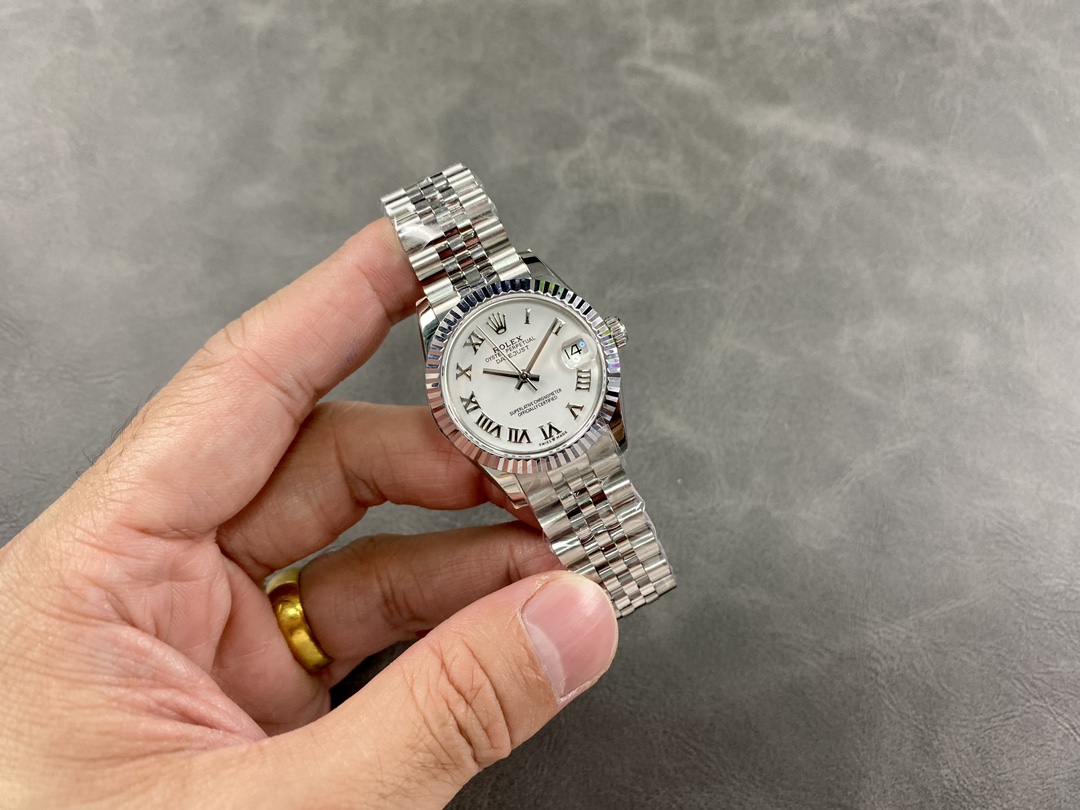 Rolex Datejust 279174 Stainless Steel Silver Roman Numeral Dial 28mm 31mm Lady Replica Watch