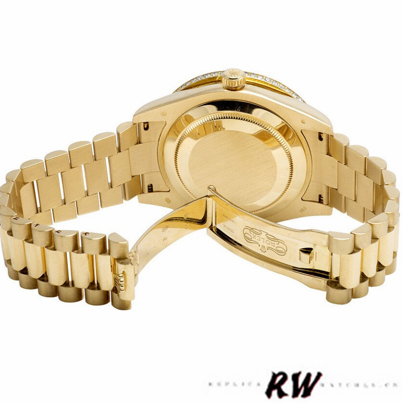 Rolex Day-Date 218348 Champagne Roman Dial 41MM Mens Replica Watch