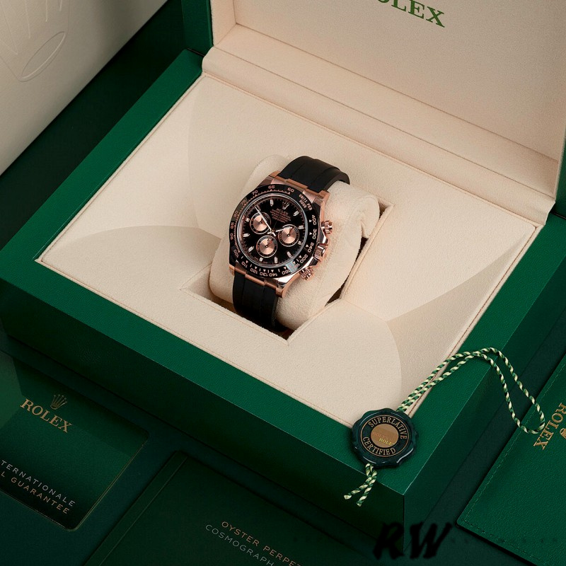 Rolex Cosmograph Daytona 116515LN Rose Gold Black Dial 40mm Mens Replica Watch