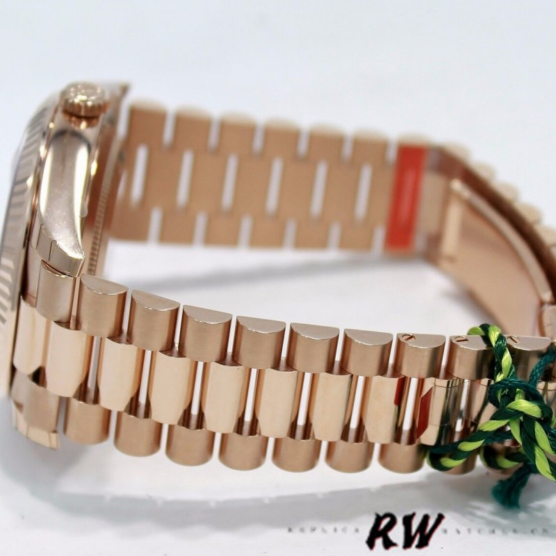 Rolex Day-Date 228235 Chocolate Brown Roman Numeral Dial Fluted Bezel 40mm Mens Replica Watch