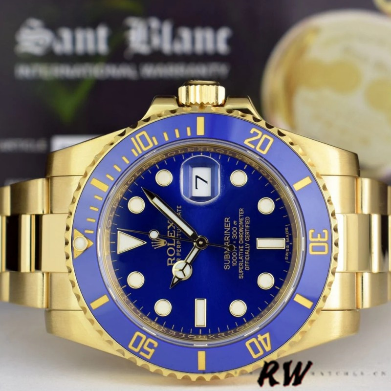 Rolex Submariner Date 116618LB Blue Dial 40mm Mens Replica Watch
