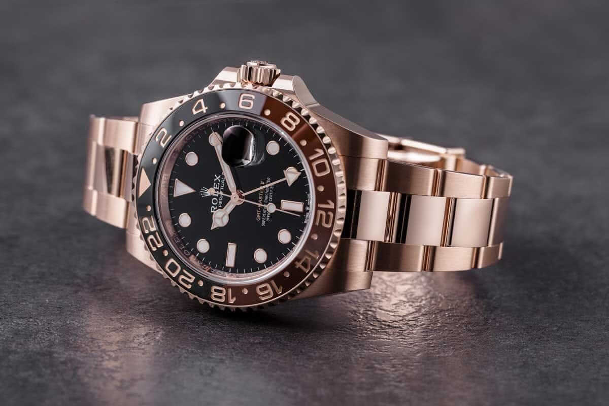 Rolex GMT-Master II 126715CHNR-0001 Rose Gold Automatic Black Dial Oyster Replica