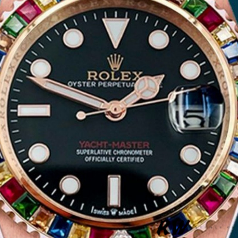 Rolex Yacht-Master 116695 Everose Gold Black Dial 40MM Mens Replica Watch