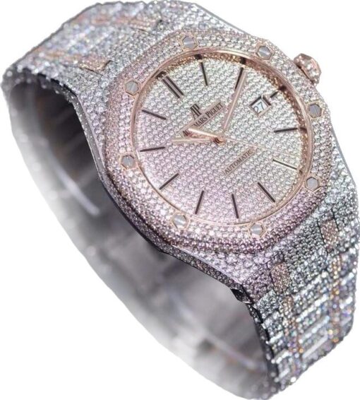 Audemars Piguet Royal Oak Selfwinding 15400SR.OO.1220SR.01 Iced Out Replica