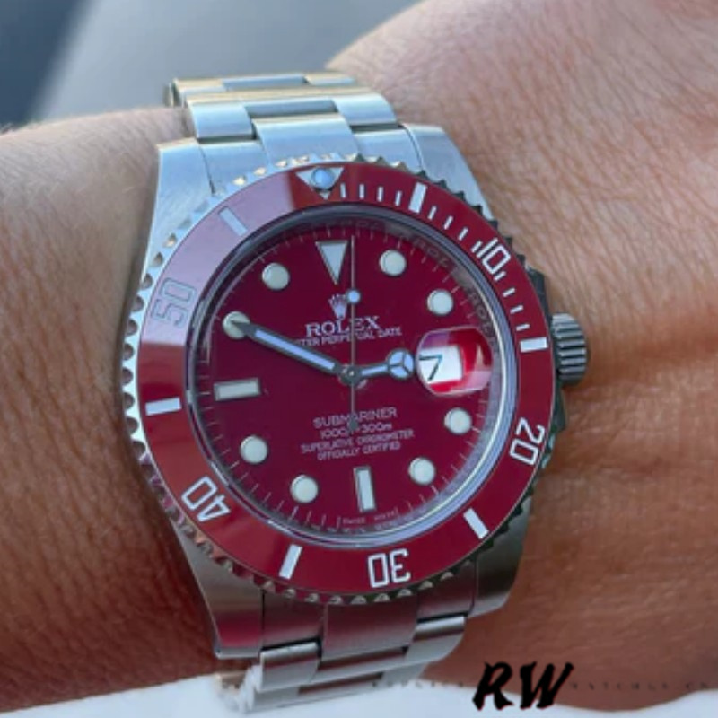Rolex Submariner 116610 Stainless Steel 40MM Red Dial Mens Replica Watch