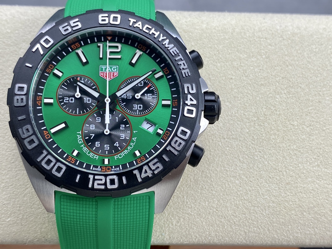 Tag Heuer Formula 1 Chronograph Quartz Green Dial CAZ101AP.FT8056 43MM