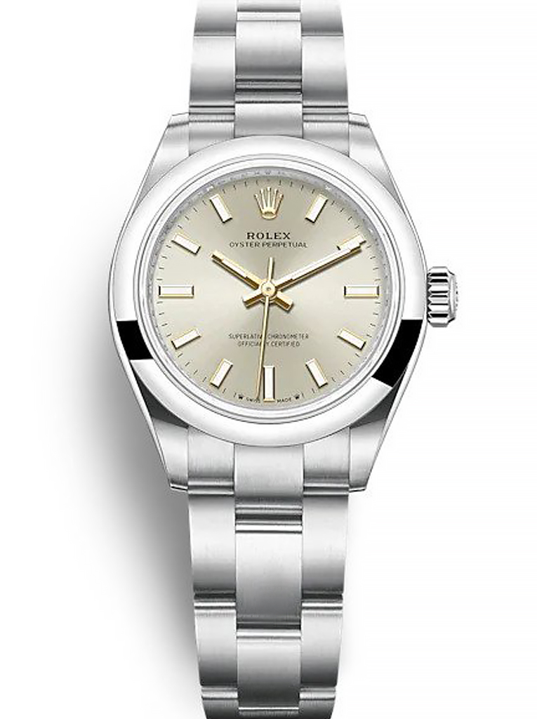 Replica Rolex Oyster Perpetual Lady 28mm Silver Dial 276200